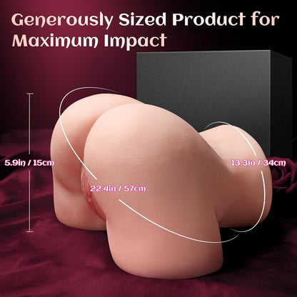 Vibrating Sex Doll Male Sex Toy for Men Automatic Male Masturbator Mens Sex Dolls Electric Pocket Pussy Fleshy Stroker Sex Toys & 12 Vibration Adult Toys 3D Lifelike Soft Butt Vagina Anal