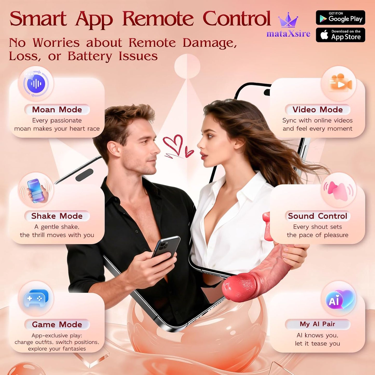 Dildo Sex toys Vibrator for Women- 5IN1 AI Sync Realistic Thrusting Dildo with 10 Tongue Licking & 10 Thrusting Vibrating Mode for Clit G Spot Anal, APP Remote Control Soft Penis Adult Toys for Couple