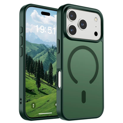 Magnetic for iPhone 14 Case & iPhone 13 Case (Compatible with MagSafe)(Military Grade Drop Protection) Translucent Matte Shockproof Phone Cover,Black