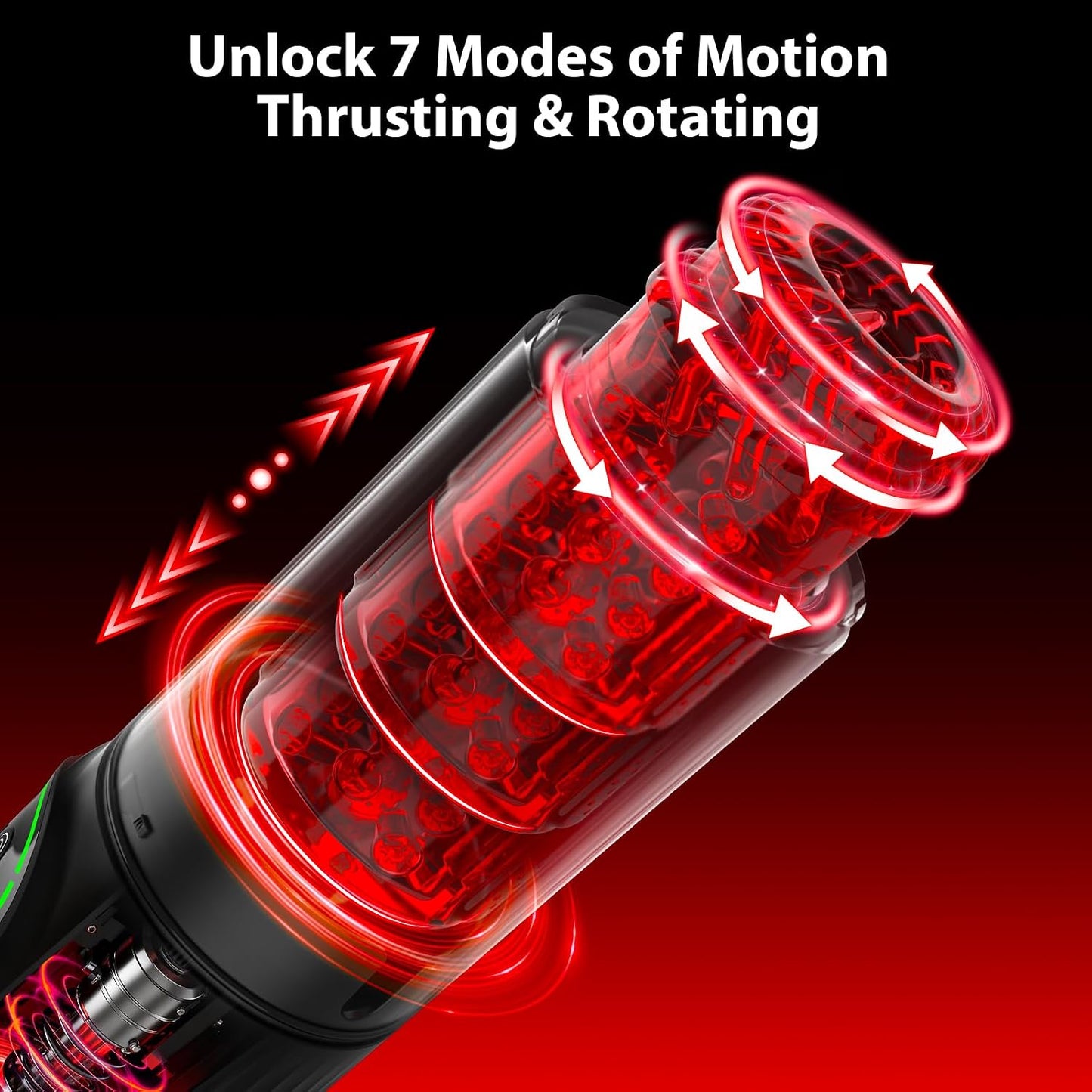 Male Masturbator Penis Pump - AI Powered Pocket Pussy Male Sex Toys for Men with 7 Thrusting Rotating Sucking Licking Modes, Waterproof Adult Sex Toys - Pumps & Enlargers with LCD Fetish Jewelry