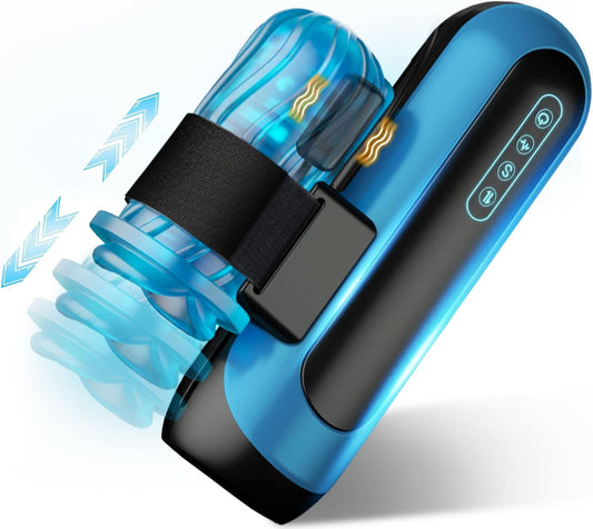 Automatic Penis Pump Male Sex Toys for Men Automatic Male Masturbator,Male Sex Toys with 6 Types of Piston Modes 5 Speed Changes + 10 Vibrating Hands Free Pocket Pussy Male Stroker with 3D