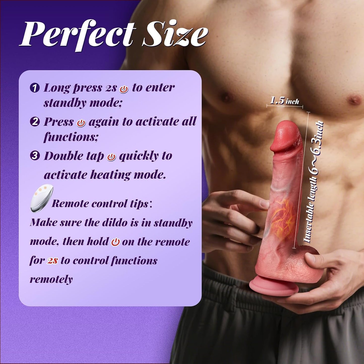 Vibrator Sex Toys Thrusting Dildo, Realistic Safety Silicone G Spot Dildo with 10 Thrusting & 10 Vibrating Mode for Vagina Anal Sex Stimulation, Soft Penis Vibrators Adult Sex Toy for Women and Couple