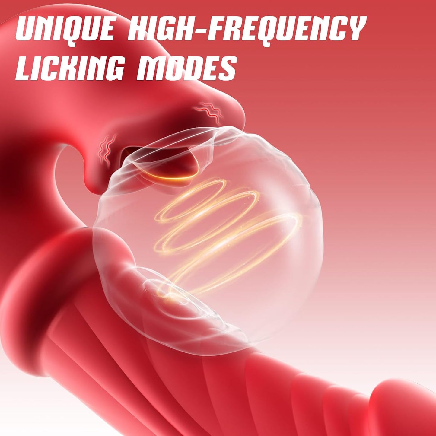 Thrusting Vibrator for Women, G Spot & Rabbit Sex Toy | 7 Thrusting Dildo Modes 10 Tongue Licking Vibration, Sliding Ring Stimulation, Soft Silicone, USB Rechargeable, AI Sync Game