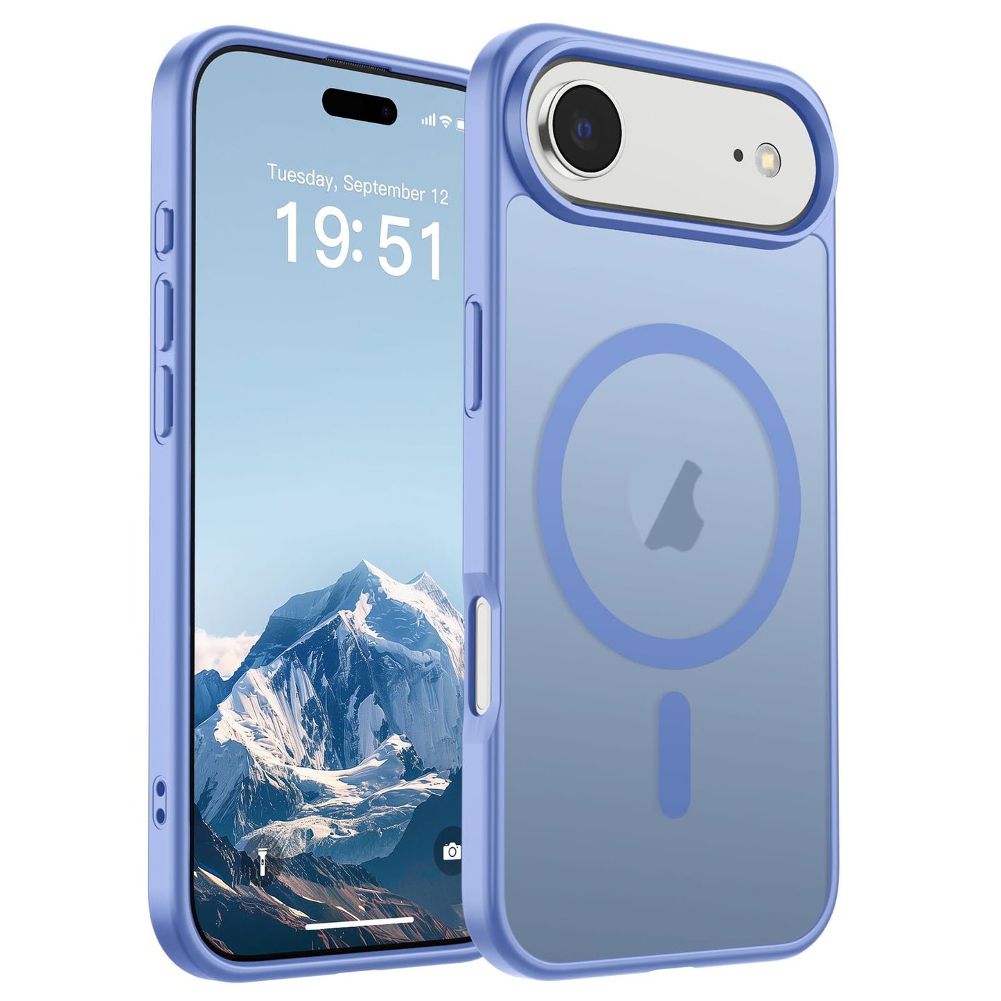 Magnetic for iPhone 14 Case & iPhone 13 Case (Compatible with MagSafe)(Military Grade Drop Protection) Translucent Matte Shockproof Phone Cover,Black
