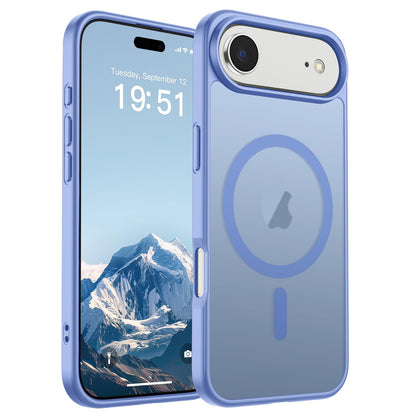 Magnetic for iPhone 14 Case & iPhone 13 Case (Compatible with MagSafe)(Military Grade Drop Protection) Translucent Matte Shockproof Phone Cover,Black