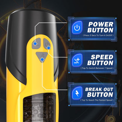 Sex Toys for Men Male Masturbator - Automatic Masturbators Cup with 7 Thrusting &Rotating Modes for Penis Stimulation, Electric Pocket Pussy Stroker, Adult Sex Toy with Suction Base