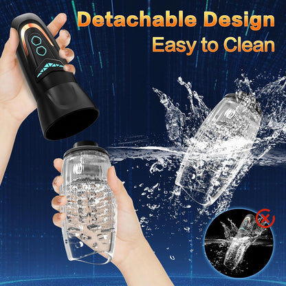 Automatic Male Masturbator Sex Toy with 10 Vibration, 8 Thrusting & Rotating Patterns, Male Sex Toys for Men, Penis Pump Male Stroker Adult Toy Penis Vibrator for Men, Adult Toys for Men