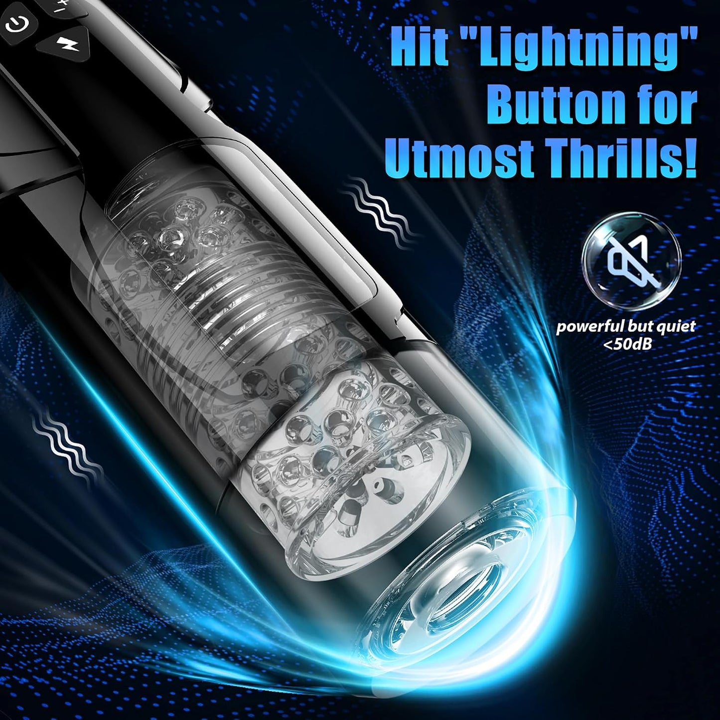 Sex Toys for Men Male Masturbator - Automatic Masturbators Cup with 7 Thrusting &Rotating Modes for Penis Stimulation, Electric Pocket Pussy Stroker, Adult Sex Toy with Suction Base