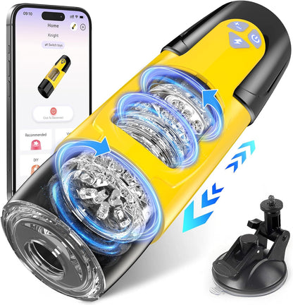 Sex Toys for Men Male Masturbator - Automatic Masturbators Cup with 7 Thrusting &Rotating Modes for Penis Stimulation, Electric Pocket Pussy Stroker, Adult Sex Toy with Suction Base
