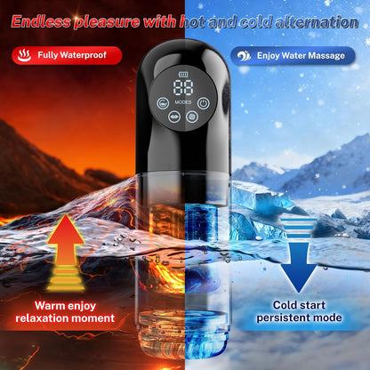 Male Masturbator Sex Toys for Men - AI Sync Male Sex Toy 9S Penis Pump & 9 Thrusting Rotating & 9 Vibrating Sucking Licking Modes Pocket Pussy Stroker Mens Sex Toy with LCD APP for Adult Toys & Games