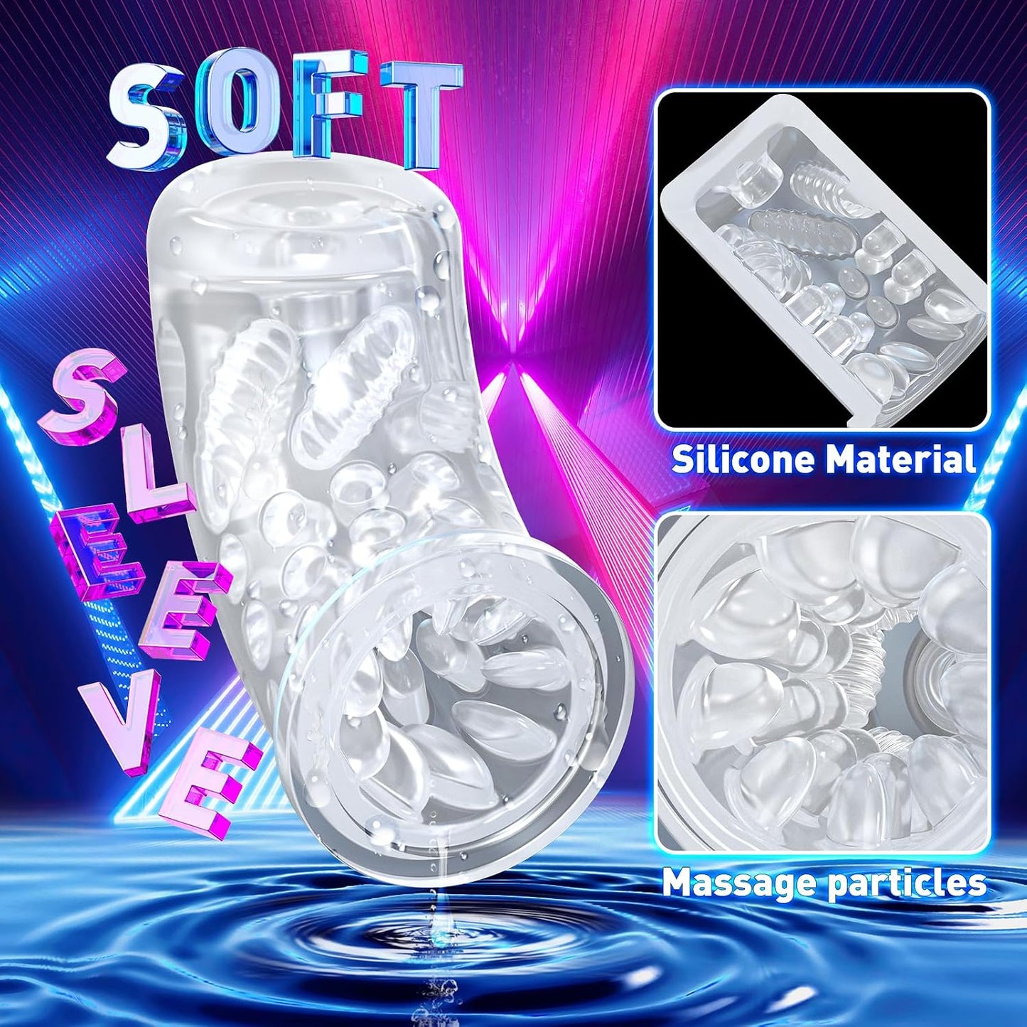 Automatic Male Masturbator Sex Toys for Men, Male Sex Toys with 4 Thrusting & 7 Rotation Modes, Pocket Pussy Male Stroker with 7 Color Ambient Lighting, Sex Toy Sex Machine, Adult Sex Toys