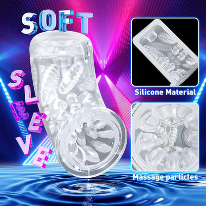Automatic Male Masturbator Sex Toys for Men, Male Sex Toys with 4 Thrusting & 7 Rotation Modes, Pocket Pussy Male Stroker with 7 Color Ambient Lighting, Sex Toy Sex Machine, Adult Sex Toys