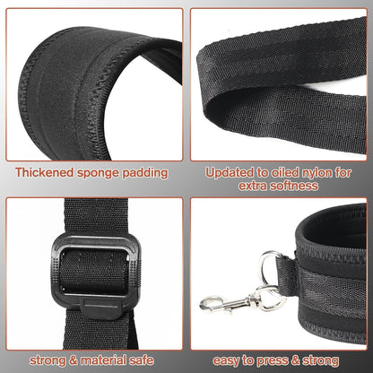 Sex Bondage BDSM Kit, Bed Restraints Set with Handcuffs Neck to Thigh/Ankle, Adjustable Leg Straps&Handcuffs for SM Adult Couples Game Play, Sex Toy for Women Beginner Leg Straps Tie Set Rope