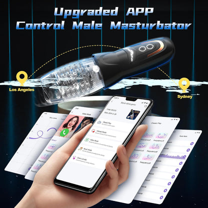 Automatic Male Masturbator Sex Toy with 10 Vibration, 8 Thrusting & Rotating Patterns, Male Sex Toys for Men, Penis Pump Male Stroker Adult Toy Penis Vibrator for Men, Adult Toys for Men