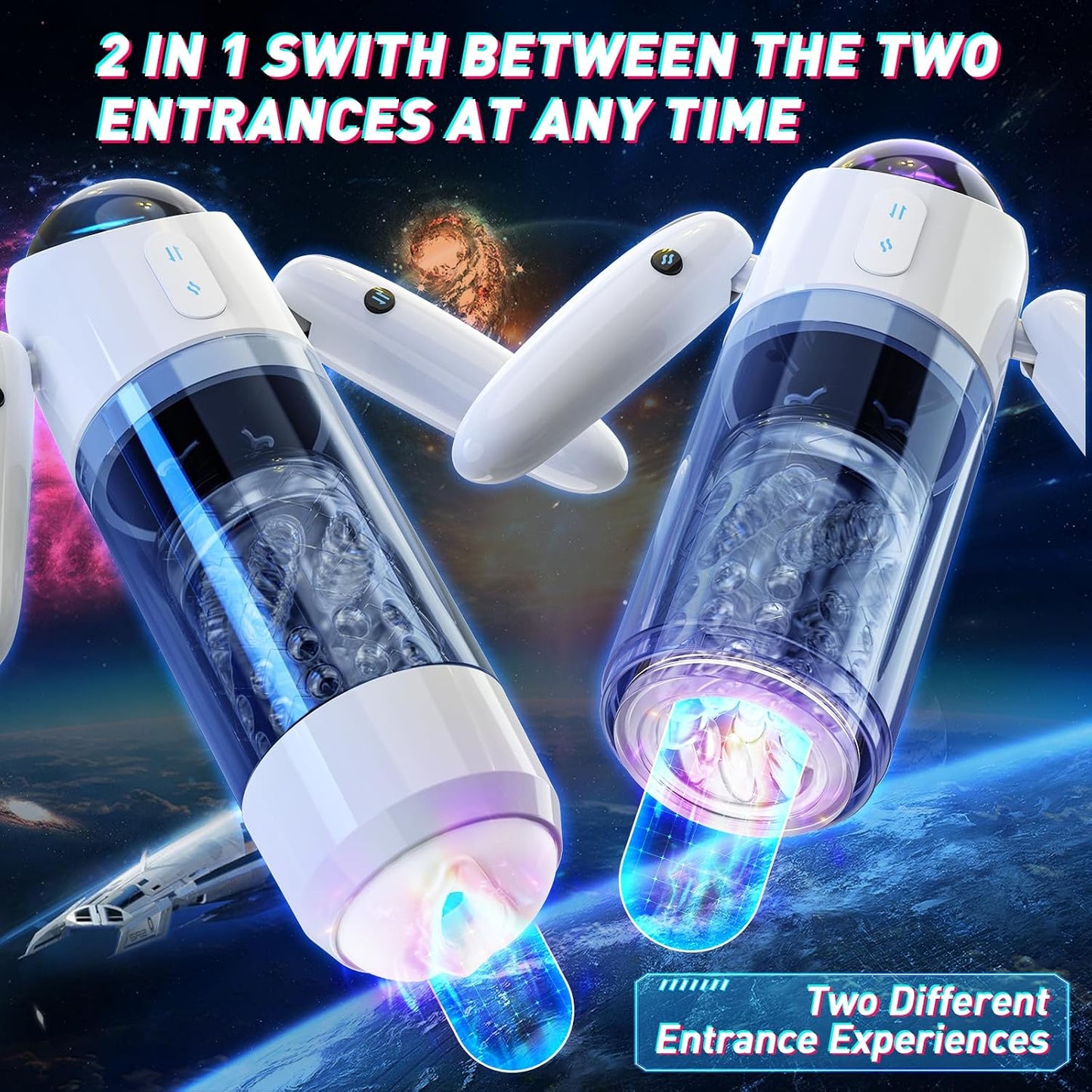 Automatic Male Masturbator Sex Toys for Men, Male Sex Toys with 4 Thrusting & 7 Rotation Modes, Pocket Pussy Male Stroker with 7 Color Ambient Lighting, Sex Toy Sex Machine, Adult Sex Toys