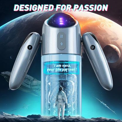 Automatic Male Masturbator Sex Toys for Men, Male Sex Toys with 4 Thrusting & 7 Rotation Modes, Pocket Pussy Male Stroker with 7 Color Ambient Lighting, Sex Toy Sex Machine, Adult Sex Toys, Grey