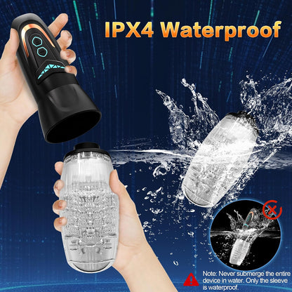 Automatic Male Masturbator Sex Toy with 10 Vibration, 8 Thrusting & Rotating Patterns, Male Sex Toys for Men, Penis Pump Male Stroker Adult Toy Penis Vibrator, Adult Toys for Men Sex Machine