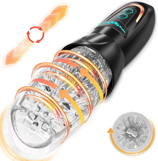 Automatic Male Masturbator Sex Toy with 10 Vibration, 8 Thrusting & Rotating Patterns, Male Sex Toys for Men, Penis Pump Male Stroker Adult Toy Penis Vibrator, Adult Toys for Men Sex Machine