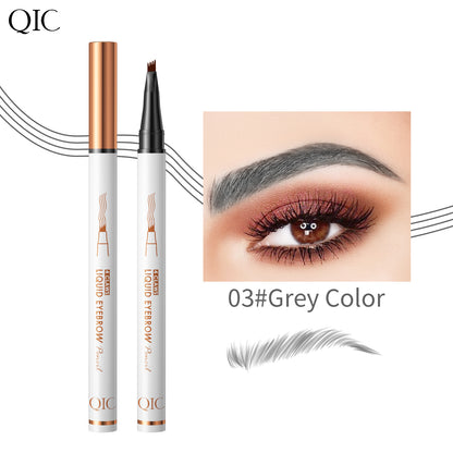 4-Claw Liquid Eyebrow Pencil, 6 Colors, Waterproof Natural Looking Microblading Effect, Professional Makeup Tool with Fine Tip (2#Dark Coffee)