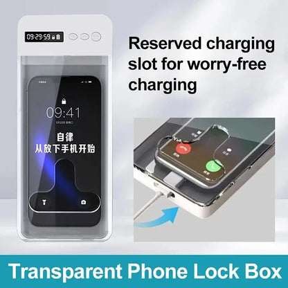 Self-Discipline Device Mobile Phone Lock Box with Timer LCD Display Time Management and Anti-Mobile Internet Addiction Lock Box