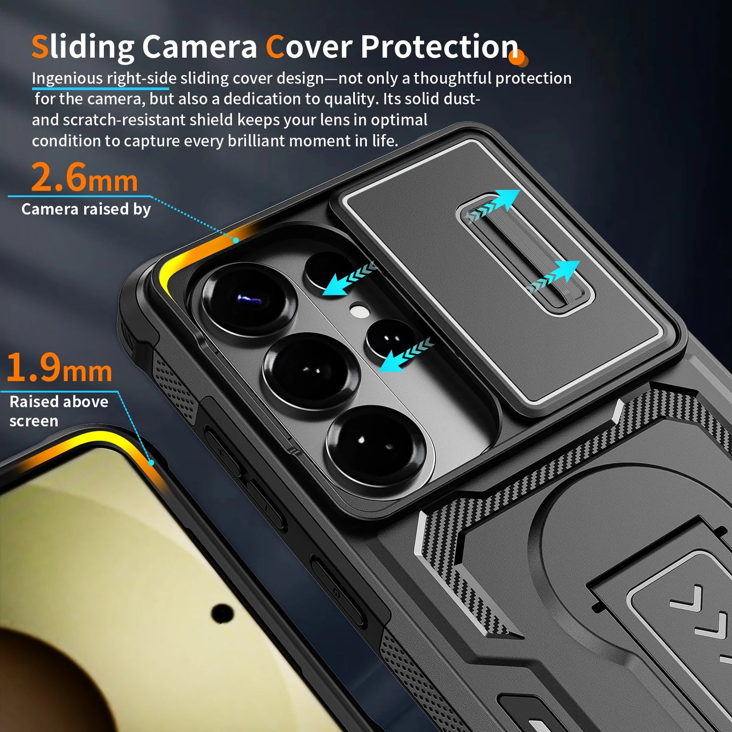 Shock Proof Case for Samsung Galaxy A57 S26 Ultra S25 S24 S 26 A17 5G A37 A16 A26 A36 A56 A 17 Camera Protection Stand Cases