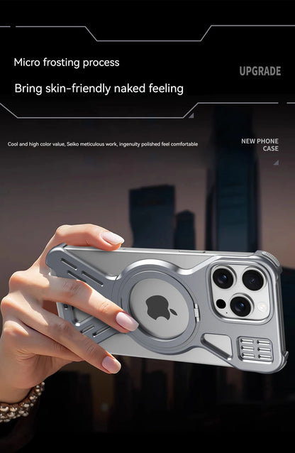Metal Case For iPhone 15 16 Pro Max Magnetic 360° Aluminum Alloy Frameless Magsafe Wireless Charging For iPhone 15 16 Pro