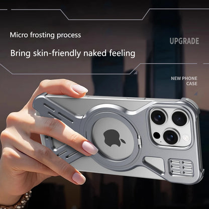Metal Case For iPhone 15 16 Pro Max Magnetic 360° Aluminum Alloy Frameless Magsafe Wireless Charging For iPhone 15 16 Pro