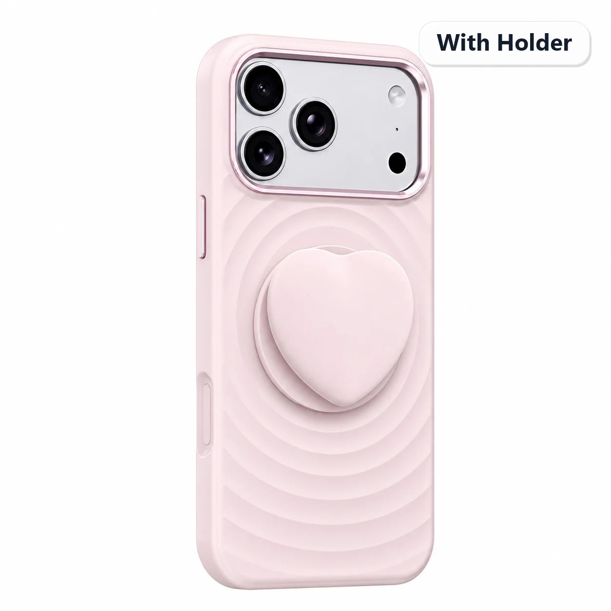 Water Ripple Silicone For Magsafe Wireless Charge Magnetic Holder Phone Case For iPhone 17 16 15 Pro Max Metal Frame Soft Cover