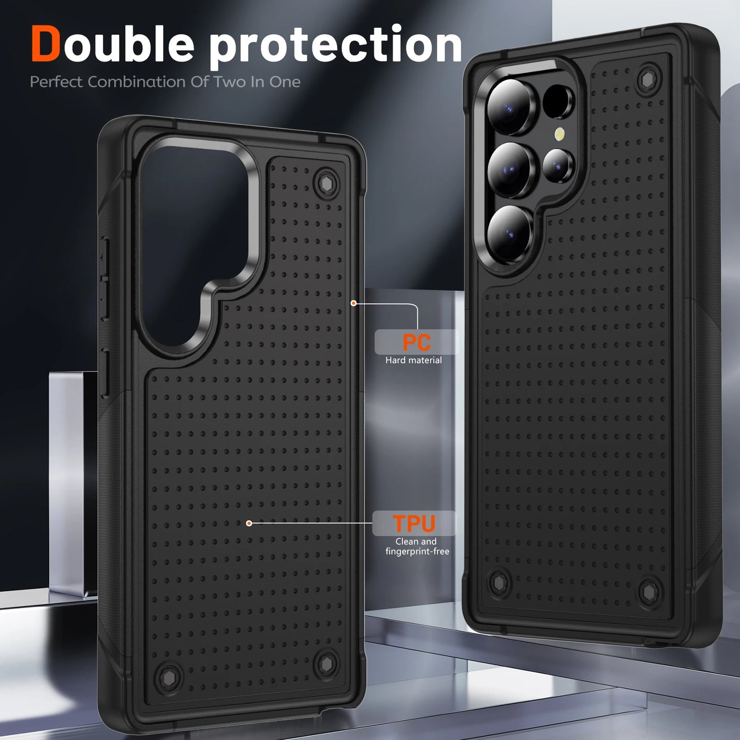 Three Layer Military Grade Case for Samsung Galaxy S25 Ultra S24 Plus S23 FE S22 S21 Ultra S 25 24 Phone Cover Cases
