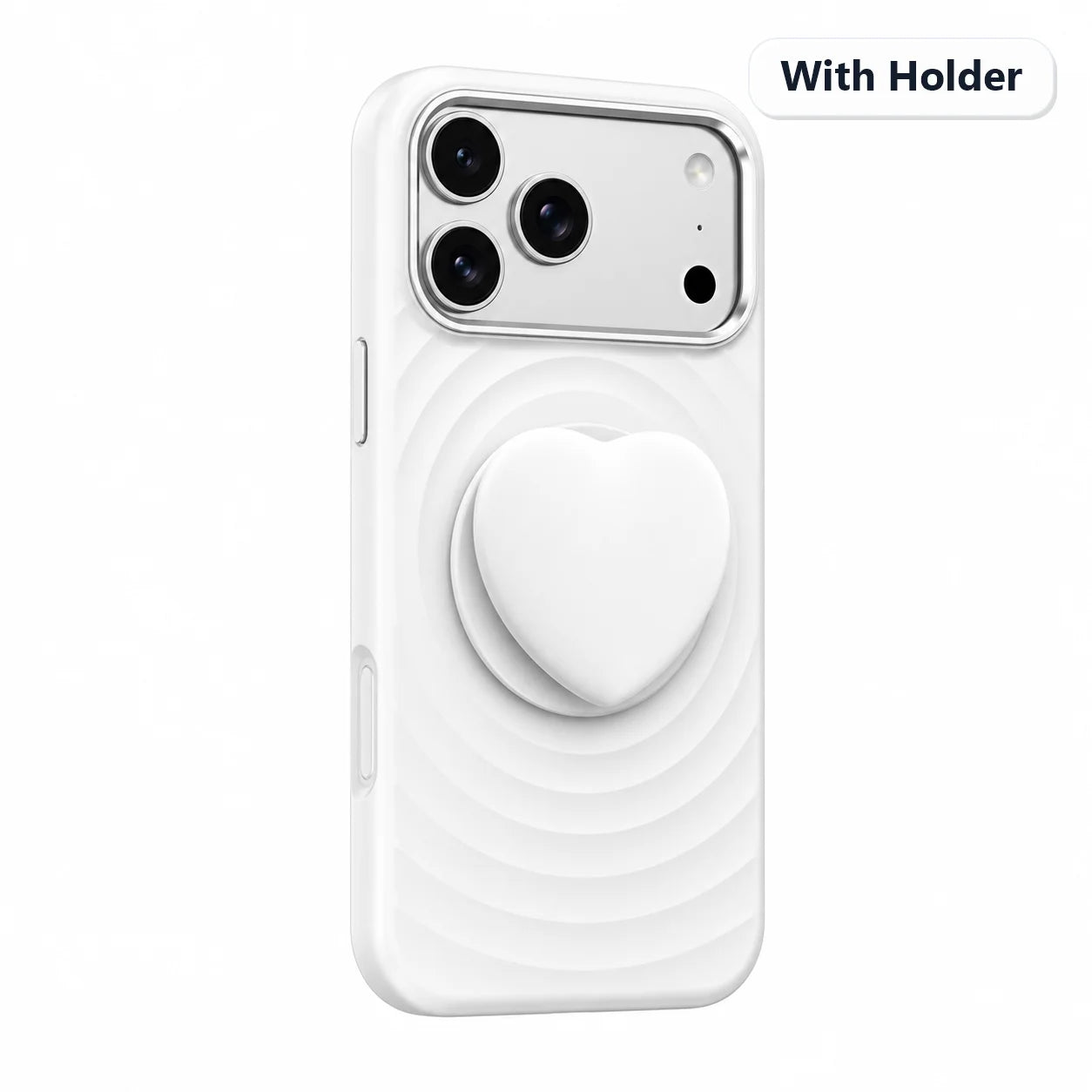 Water Ripple Silicone For Magsafe Wireless Charge Magnetic Holder Phone Case For iPhone 17 16 15 Pro Max Metal Frame Soft Cover