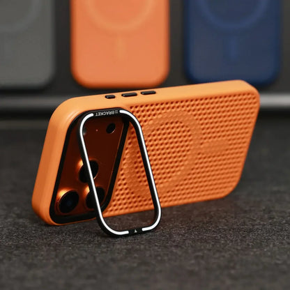 Grid Mesh Cooling Cases for Magsafe Case for iPhone 17 Pro Max 15 14 16 Plus 12 11 13 Pro Air Alloy Lens Bracket Cover