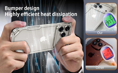 Eary Frameless Case for iPhone 17 Pro Max Air for Magsafe Metal Shockproof Protective Phone Cover Aluminum Alloy Anti-Drop Shell
