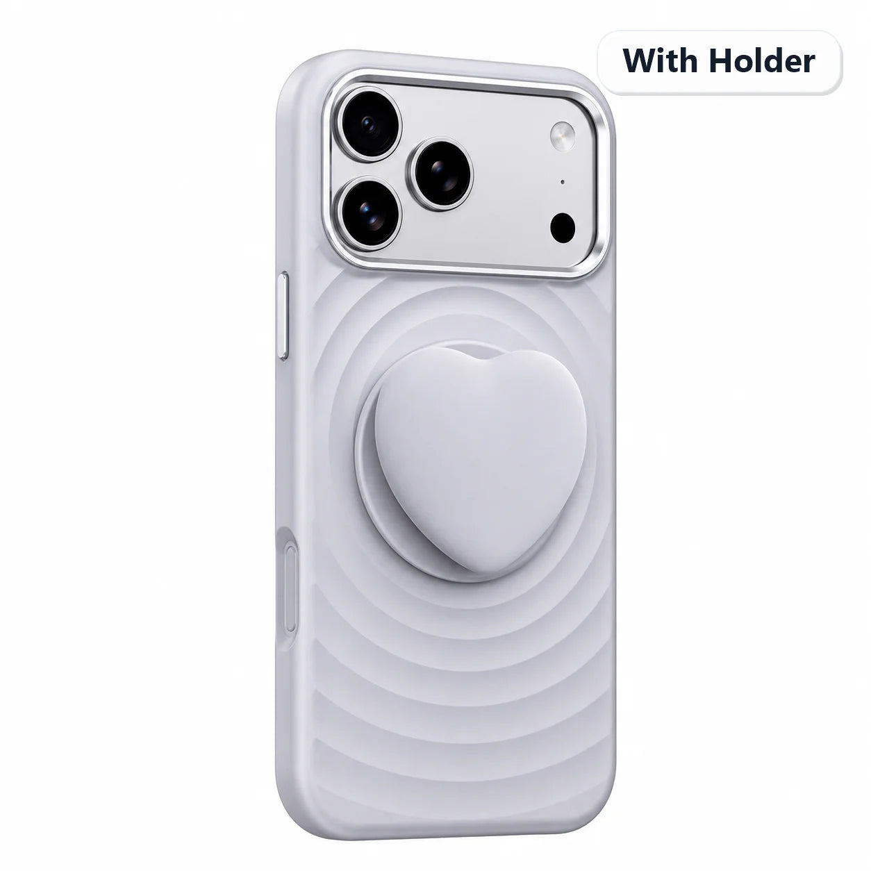Water Ripple Silicone For Magsafe Wireless Charge Magnetic Holder Phone Case For iPhone 17 16 15 Pro Max Metal Frame Soft Cover
