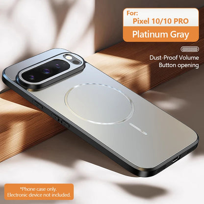 Ultrathin Metallic Paint Back For Magsafe Magnetic Phone Case For Google Pixel 10 9 8 7 A Pro XL Soft Silicone Frame Matte Cover