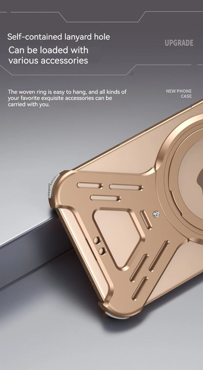 Metal Case For iPhone 15 16 Pro Max Magnetic 360° Aluminum Alloy Frameless Magsafe Wireless Charging For iPhone 15 16 Pro