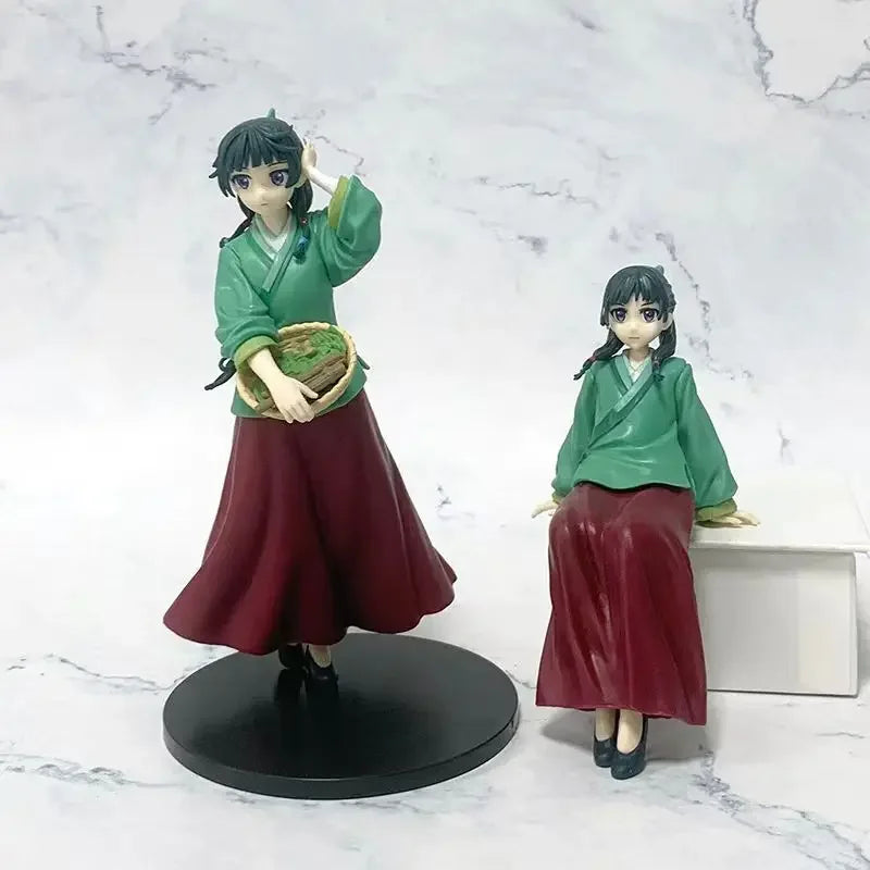 The Apothecary Diaries Maomao Figure - Dual Pose Anime Statue, Collectible Desktop Display Model with Base, Official Gift