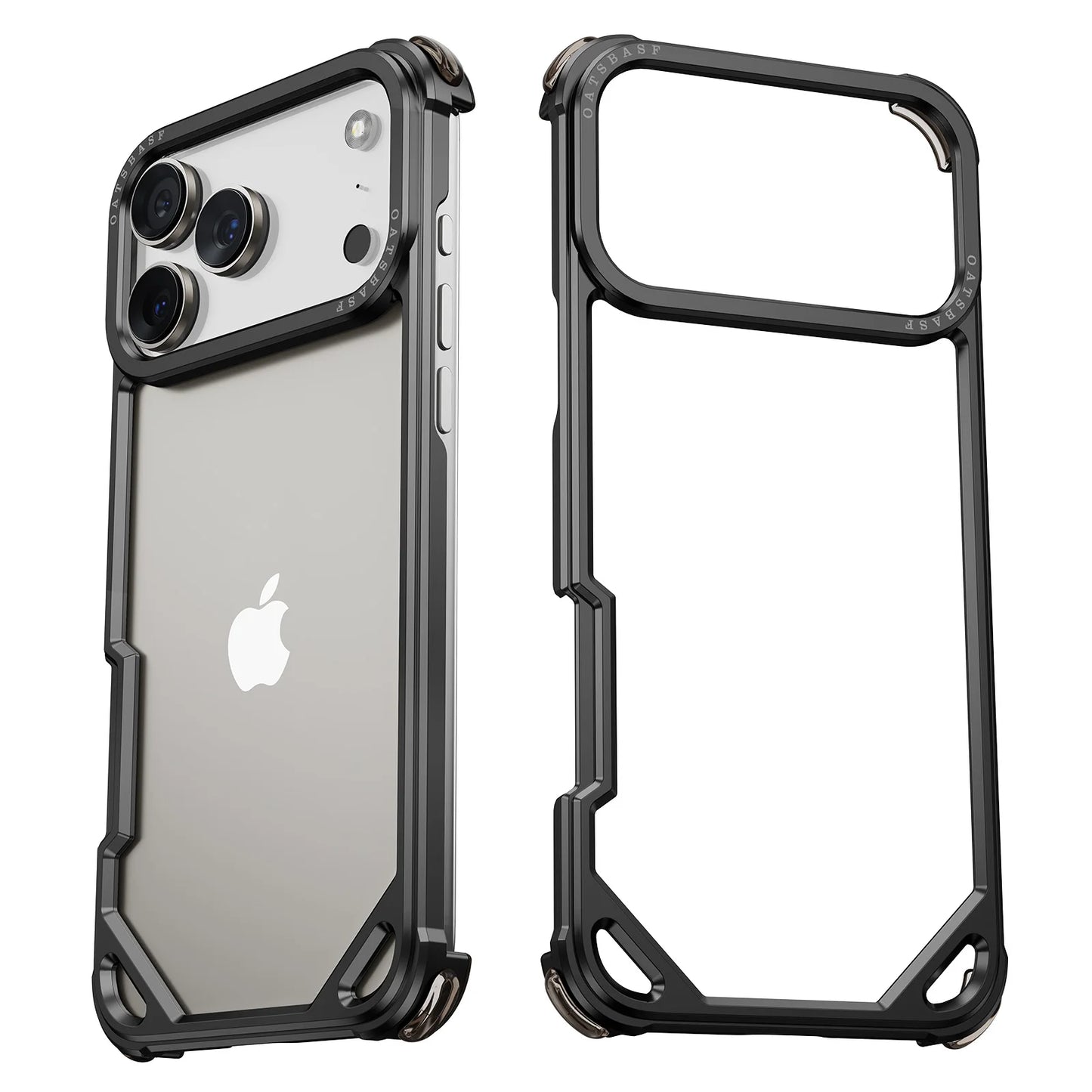 Eary Frameless Case for iPhone 17 Pro Max Air for Magsafe Metal Shockproof Protective Phone Cover Aluminum Alloy Anti-Drop Shell