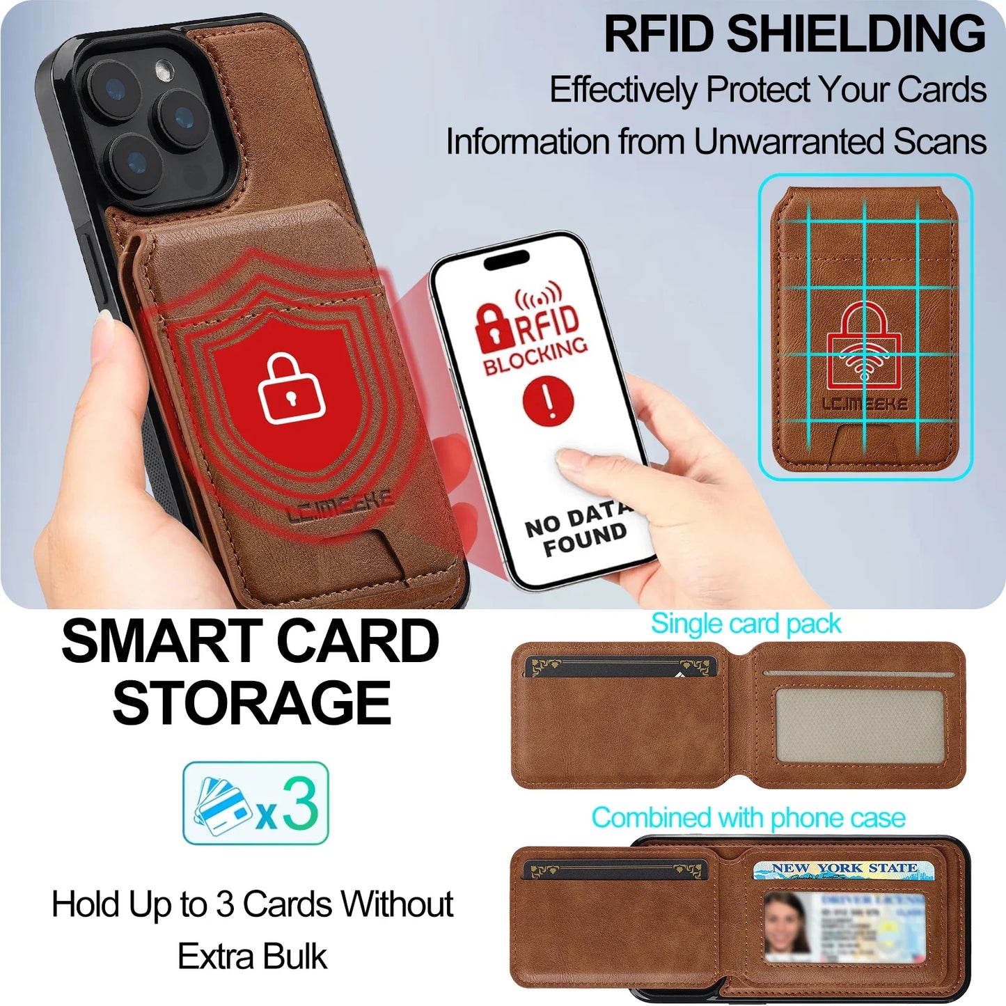 Detachable Magnetic 2 In 1 Leather Case For iPhone 16E 17 1615 14 13 12 11 Pro XS Max Air XR 8 7 Plus SE Card Pocket Phone Cover