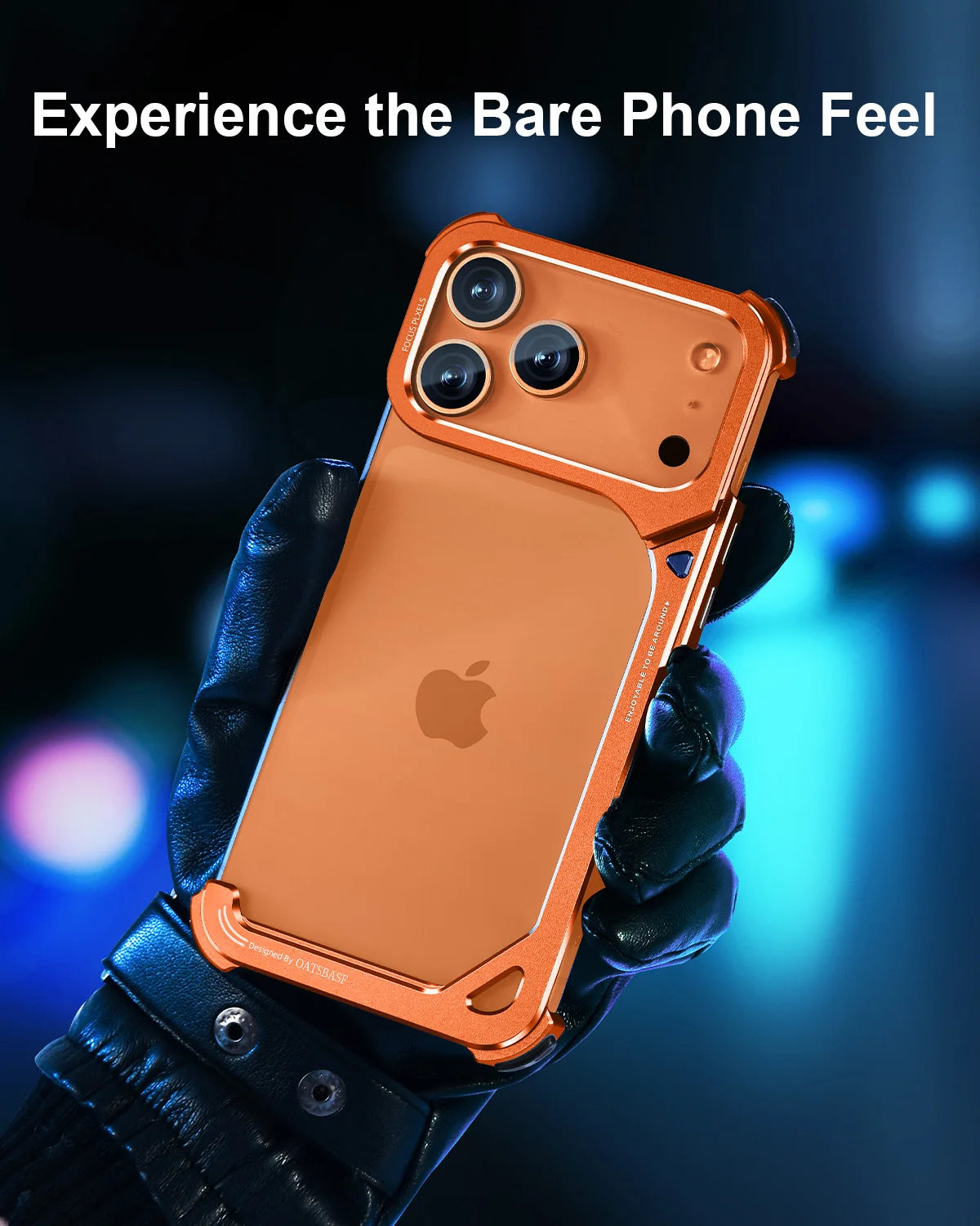 Oatsbasf 9-Shaped Phone Case for iPhone 17 Pro Max/Pro/Air with Stand Metal Frameless Magsafe Minimalist Bumper Shockproof Cover
