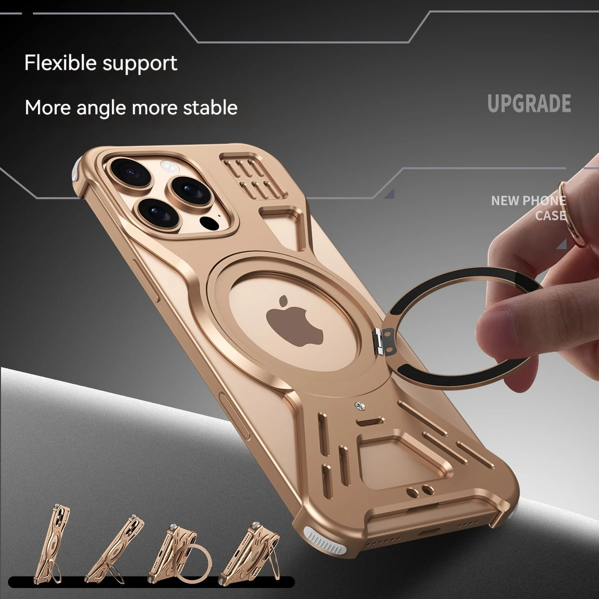 Metal Case For iPhone 15 16 Pro Max Magnetic 360° Aluminum Alloy Frameless Magsafe Wireless Charging For iPhone 15 16 Pro