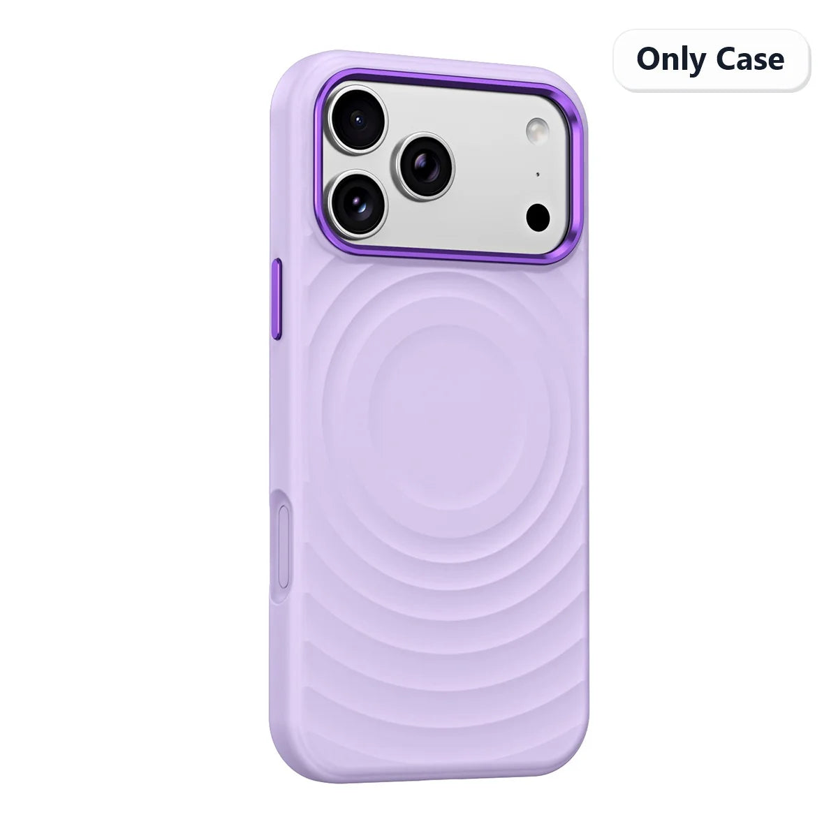 Water Ripple Silicone For Magsafe Wireless Charge Magnetic Holder Phone Case For iPhone 17 16 15 Pro Max Metal Frame Soft Cover