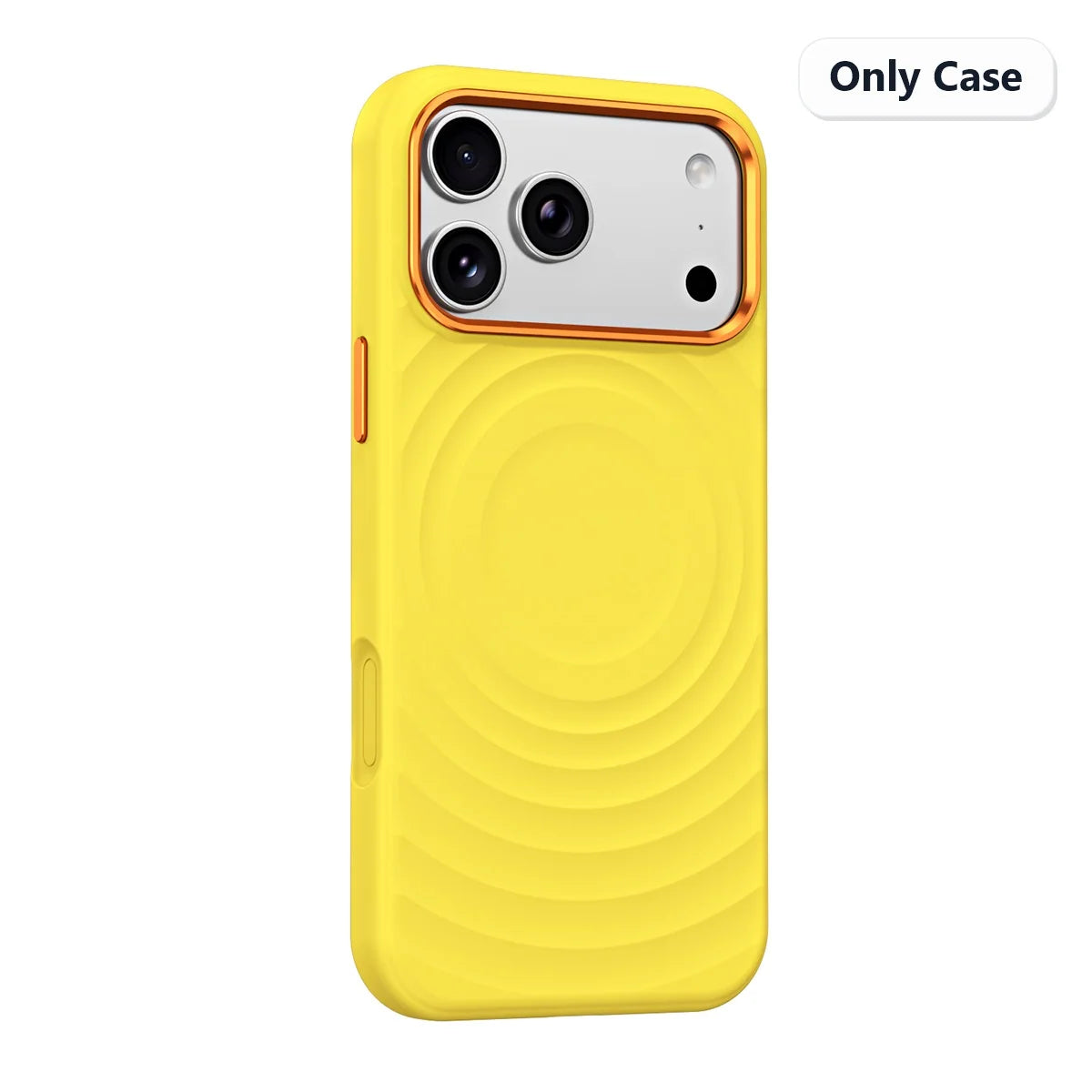 Water Ripple Silicone For Magsafe Wireless Charge Magnetic Holder Phone Case For iPhone 17 16 15 Pro Max Metal Frame Soft Cover