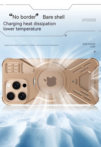 Metal Case For iPhone 15 16 Pro Max Magnetic 360° Aluminum Alloy Frameless Magsafe Wireless Charging For iPhone 15 16 Pro
