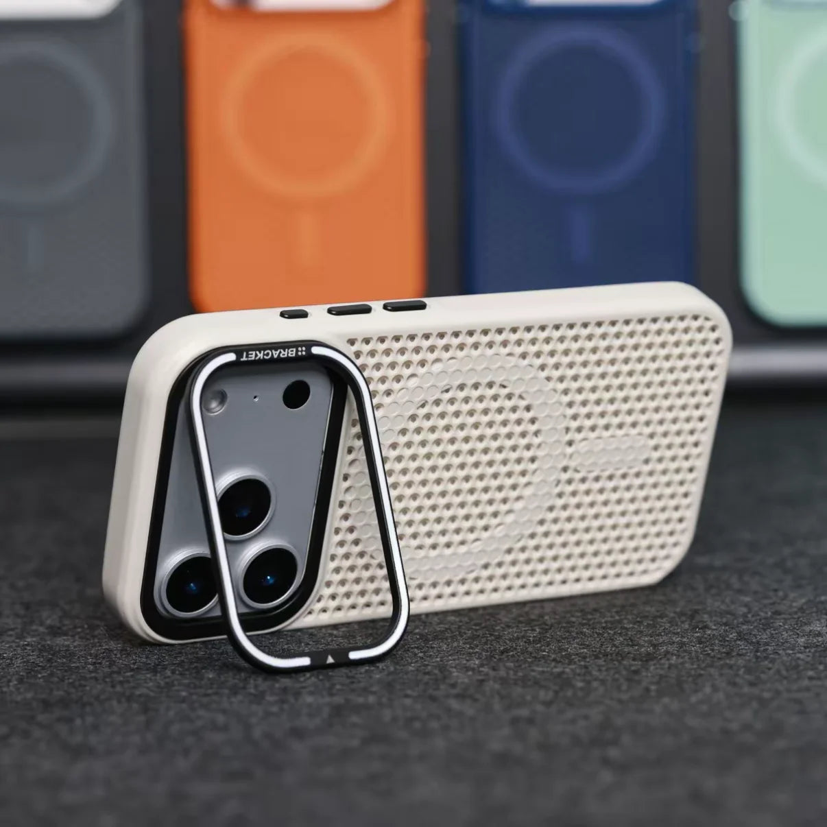 Grid Mesh Cooling Cases for Magsafe Case for iPhone 17 Pro Max 15 14 16 Plus 12 11 13 Pro Air Alloy Lens Bracket Cover