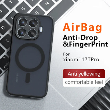For Magsafe Magnetic Wireless Charging Case For Xiaomi 17T Pro Xiaomi17T Xiaomi17TPro 5G Shockproof Back Coque