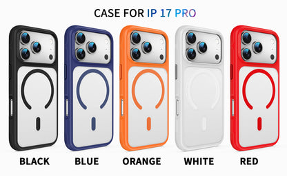 For Magsafe Skin Feel Transparent Phone Case For iPhone 17 16 15 Plus 14 13 12 Pro Max Air Metal Buttons Siliconen Bumper Cover