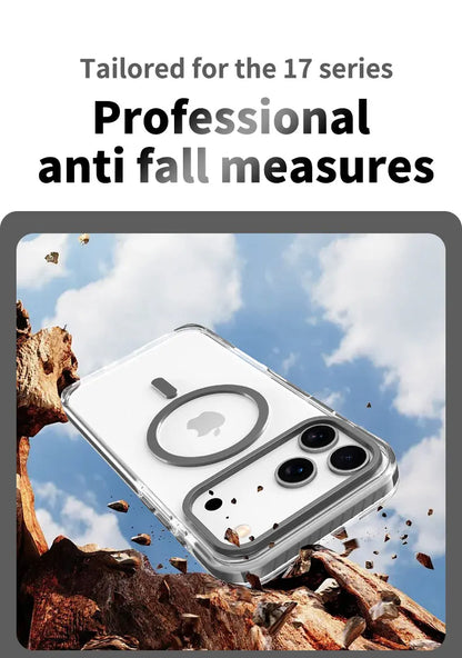 Luxury PE Striped Border HD Phone Case for iPhone 17 Air 16 15 14 Plus 13 12 Pro Max for Magsafe Magnetic Wireless Charge Cover